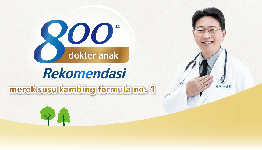Rekomendasi 800 dokter anak  terhadap merek susu kambing formula no.1