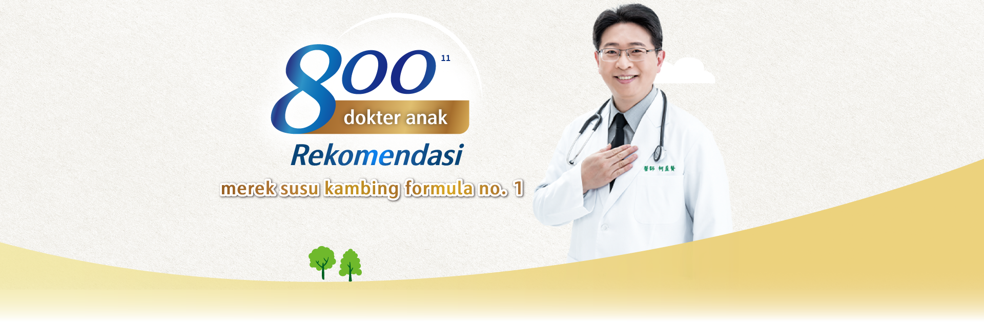 Rekomendasi 800 dokter anak  terhadap merek susu kambing formula no.1